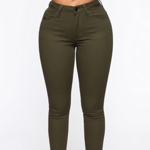 Rock Me Roll Me Jeans Fashion Nova - Olive